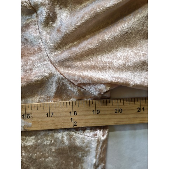 Soft Surroundings Peach Crushed Velvet Moroccan Beaded Embellish Tunic Blouse S - Picture 4 of 9